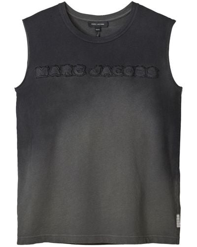 Marc Jacobs Grunge Spray Muscle Trägershirt mit Logo-Applikation - Grau