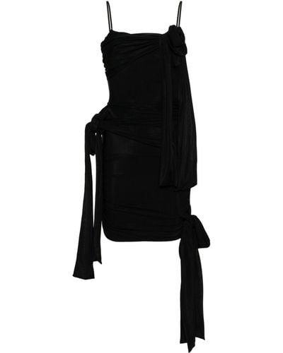 Blumarine Square-neck Sleeveless Dress - Black