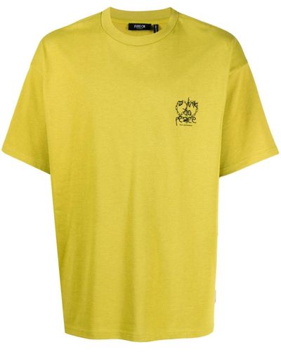 FIVE CM Graphic-print Short-sleeved T-shirt - Yellow