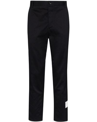 Thom Browne Cotton Twill Unconstructed Chino Trouser - Nero