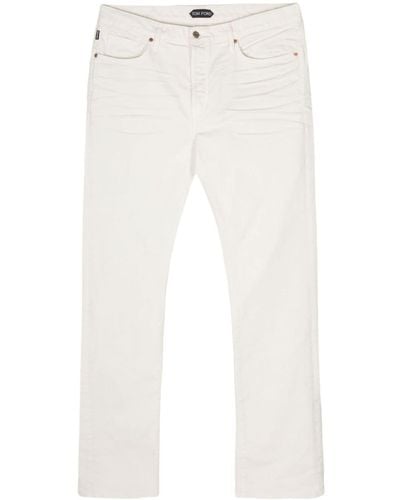 Tom Ford Halbhohe Slim-Fit-Jeans - Weiß