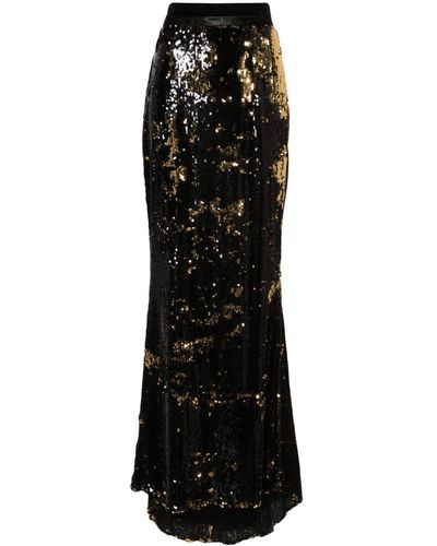 Styland Sequin-embellished Maxi Skirt - Black