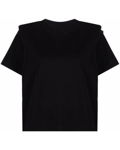 Isabel Marant Zelito プリーツ Tシャツ - ブラック