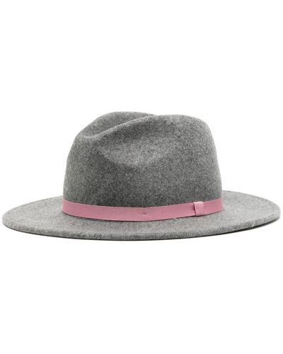 Paul Smith Felted Wool Fedora Hat - Gray