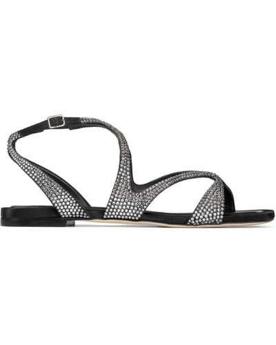 Jimmy Choo Ayla Crystal-embellished Sandals - Black