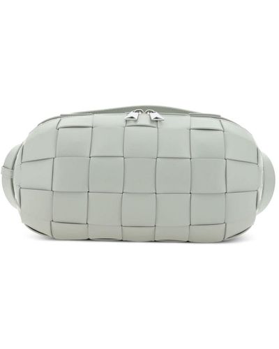 Bottega Veneta Small Boombox Leather Shoulder Bag - Grey