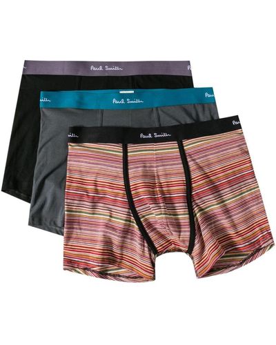 Paul Smith Striped Boxers (pack Of Three) - Black