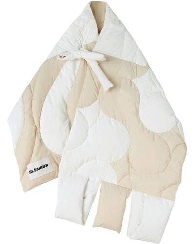 Jil Sander Sciarpa con design a inserti - Bianco