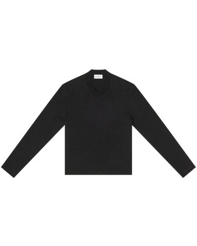 Balenciaga Sweater Met V-hals - Zwart