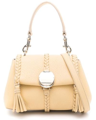 Chloé Mini Penelope Shoulder Bag - Natural