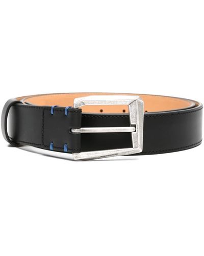 Adererror Front-buckle Leather Belt - Black