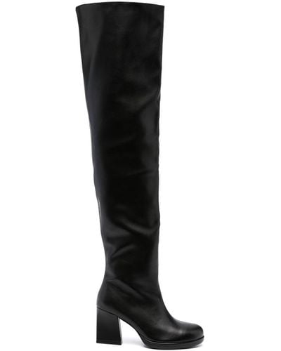 Pinko Faux-leather Knee-high Boots - Black