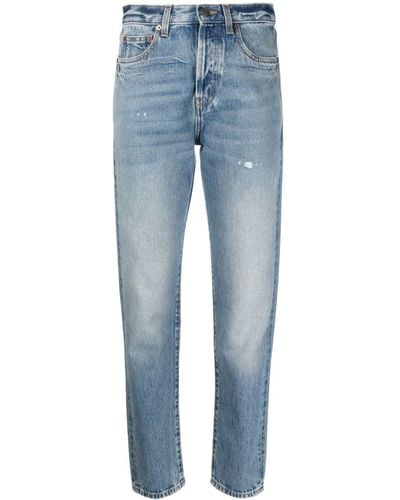 Saint Laurent Jeans Met Toelopende Pijpen - Blauw