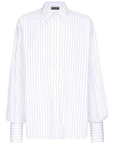 Dolce & Gabbana Striped Long-sleeve Shirt - White