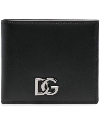 Dolce & Gabbana Portafoglio con placca logo - Nero