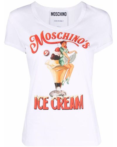 Moschino T-shirt en coton à logo imprimé - Multicolore