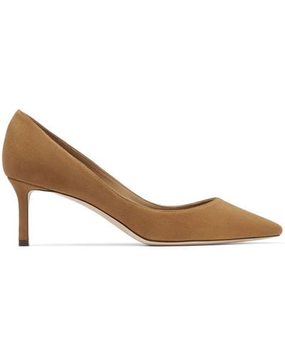 Jimmy Choo Romy 60mm Suede Court Shoes - Brown