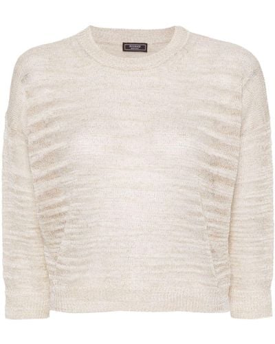 Peserico Striped Knitted Top - Natural