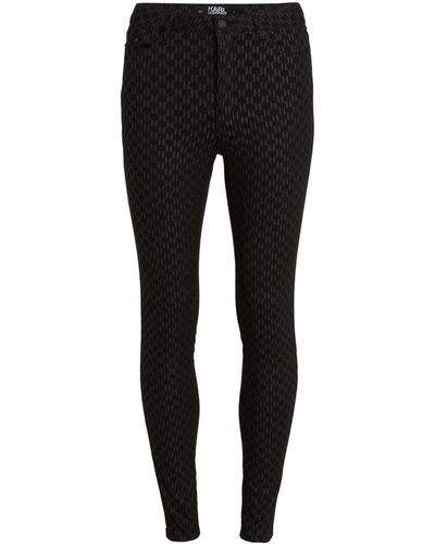 Karl Lagerfeld Jeans skinny con monogramma - Nero