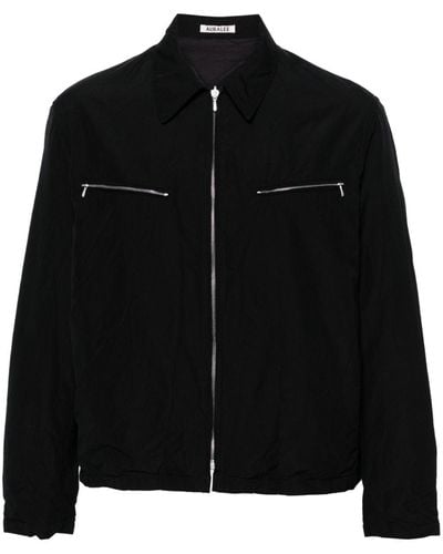 AURALEE High Count Shirt Jacket - Black