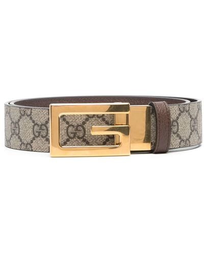 Gucci Omkeerbare Riem - Naturel