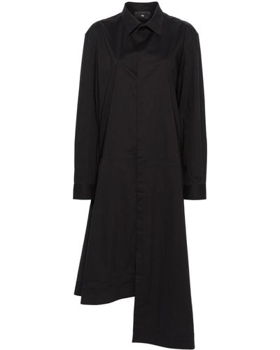 Y-3 X Adidas robe-chemise à coupe mi-longue - Noir