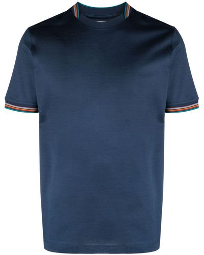 Paul Smith T-Shirt mit Streifendetail - Blau