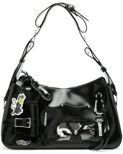 Chopova Lowena Sofia Leather Shoulder Bag - Black