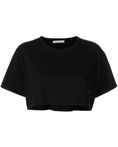 Alexander Wang Cropped T-shirt - Zwart