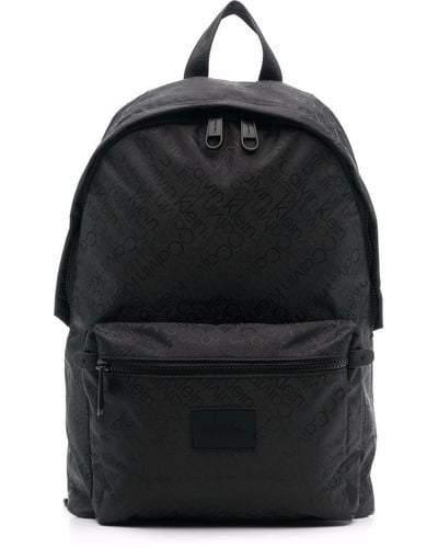 Calvin Klein Logo Jacquard Backpack - Black