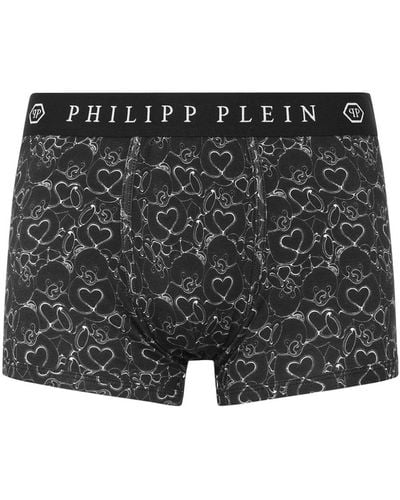 Philipp Plein Boxer con stampa - Nero