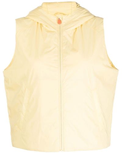 Save The Duck Sleeveless Hooded Gilet - Natural