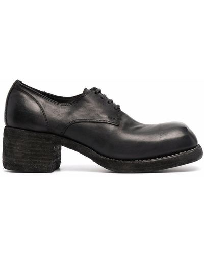 Guidi Oxford-Schuhe mit eckiger Kappe - Schwarz