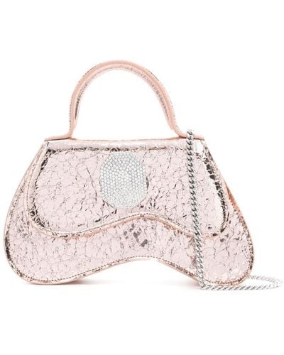 Malone Souliers Divine Cracked-effect Tote Bag - Pink