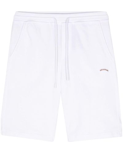 Paul & Shark Logo-embroidered Cotton Shorts - White