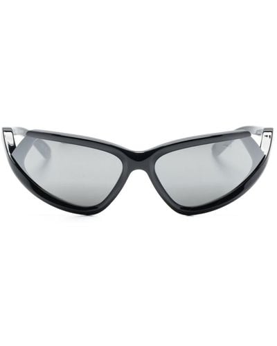Balenciaga Side Xpand Mirror オーバルフレーム サングラス - グレー