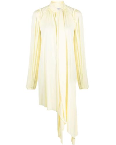 Loewe Asymmetric Crepe Dress - Yellow
