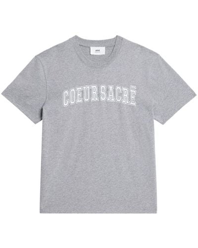 Ami Paris Coeur Sacre T-shirt - Grey