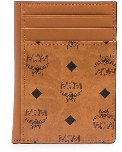 MCM モノグラムプリント カードケース - ブラウン