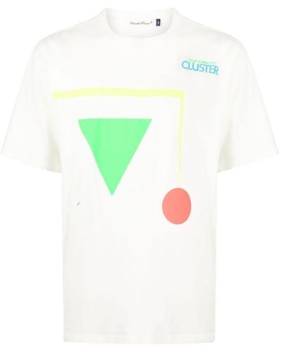 Undercover T-Shirt mit geometrischem Print - Grün