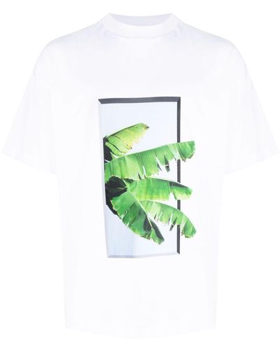 BLUE SKY INN Camiseta con hojas estampadas - Verde