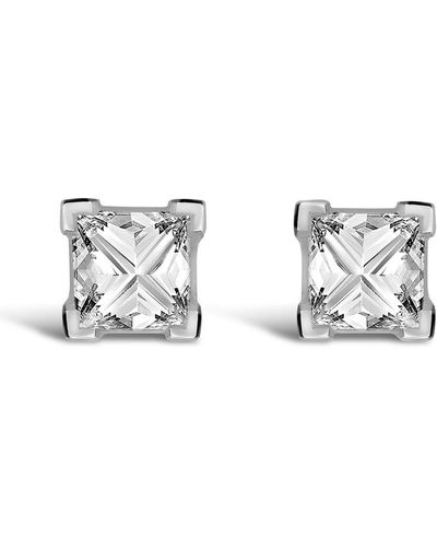 Pragnell Pendientes RockChic en oro blanco de 18kt con diamante - Metálico