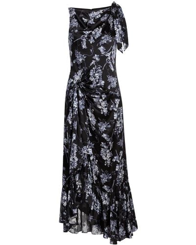Cinq À Sept Anwen Floral-print Silk Dress - Black