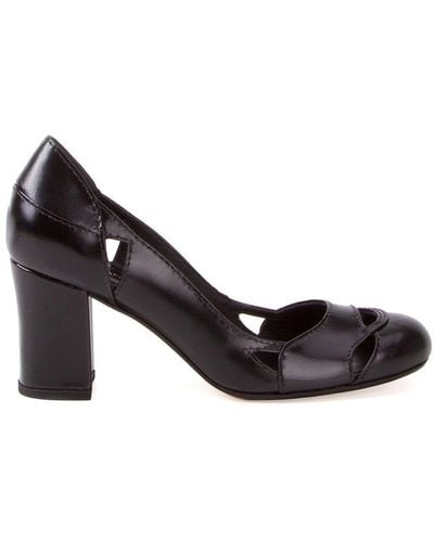 Sarah Chofakian Zapatos con tacón cuadrado alto - Negro