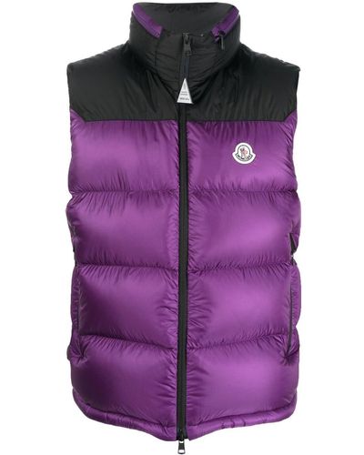 Moncler Gilet bicolore Ophrys à design matelassé - Violet