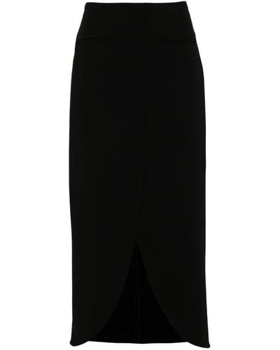Courreges Ellipse Tailored Maxi Skirt - Black