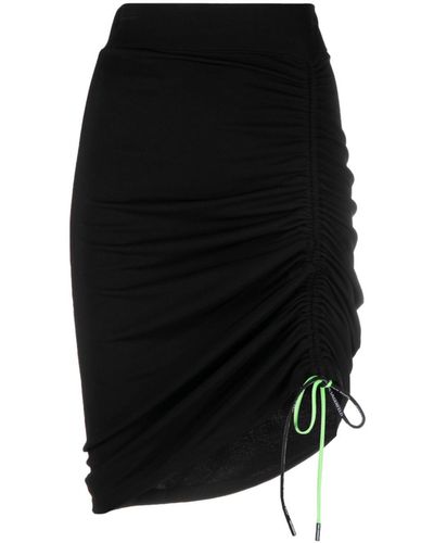 Karl Lagerfeld Side-tie Fastening Asymmetric Skirt - Black