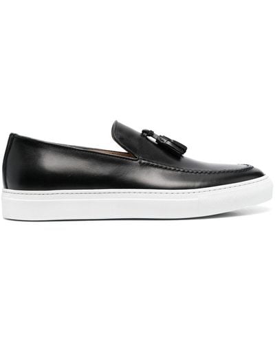 SCAROSSO Amadeo Leather Trainers - Black