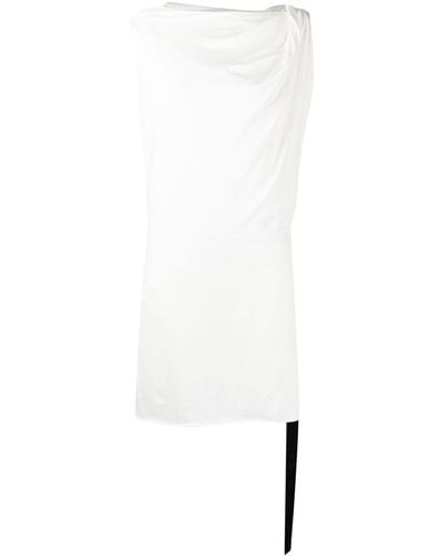 Rick Owens Vestido corto drapeado - Blanco