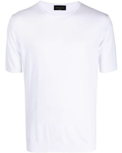 Roberto Collina T-Shirt mit Rundhalsausschnitt - Weiß